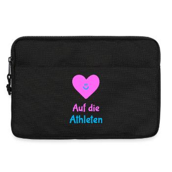 To the athletes: Mental strength first - Laptop bag 13" - black - Front