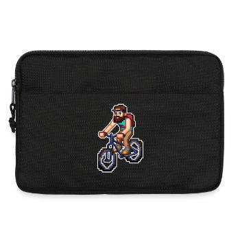 Mountain Bike Pixel Art - Laptop bag 13" - black - Front