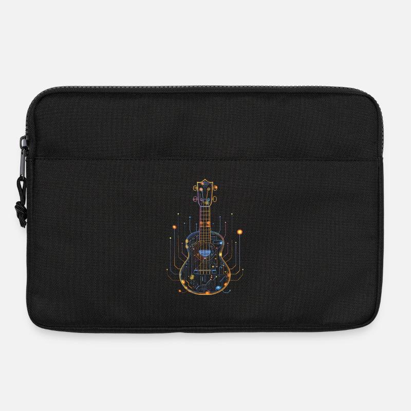 Ukulele Zeichnung - Laptoptasche 13" - Schwarz