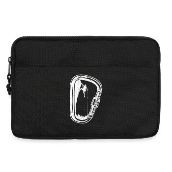 Climber Silhouette in Carabiner - Laptop bag 13" - black - Front