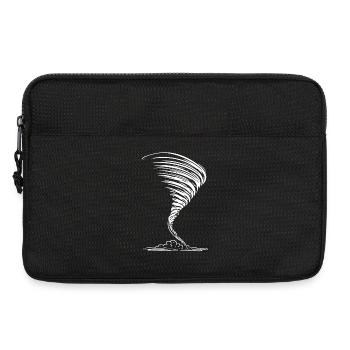 Tornado silhouette, dramatic and powerful - Laptop bag 13" - black - Front