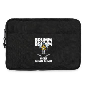 Biene Motorrad brumm brumm nicht summ summ weiß - Laptoptasche 13" - Schwarz - Vorne