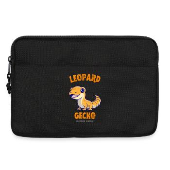 léopard, gecko, reptile, petit lézard - Sacoche pour ordinateur portable 13 pouces - noir - Devant