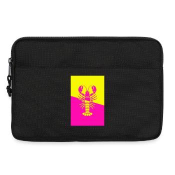 Poster Lobster gelb pink - Laptoptasche 13" - Schwarz - Vorne
