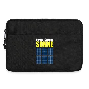 Sonne, Photovoltaik, Solarzelle, Sommerfans, Strom - Laptoptasche 13" - Schwarz - Vorne