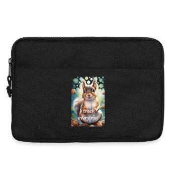 Clever squirrel I crack every nut - Laptop bag 13" - black - Front