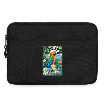 Parrot in the jungle The world is full of wonders - Laptop bag 13" - black - Front