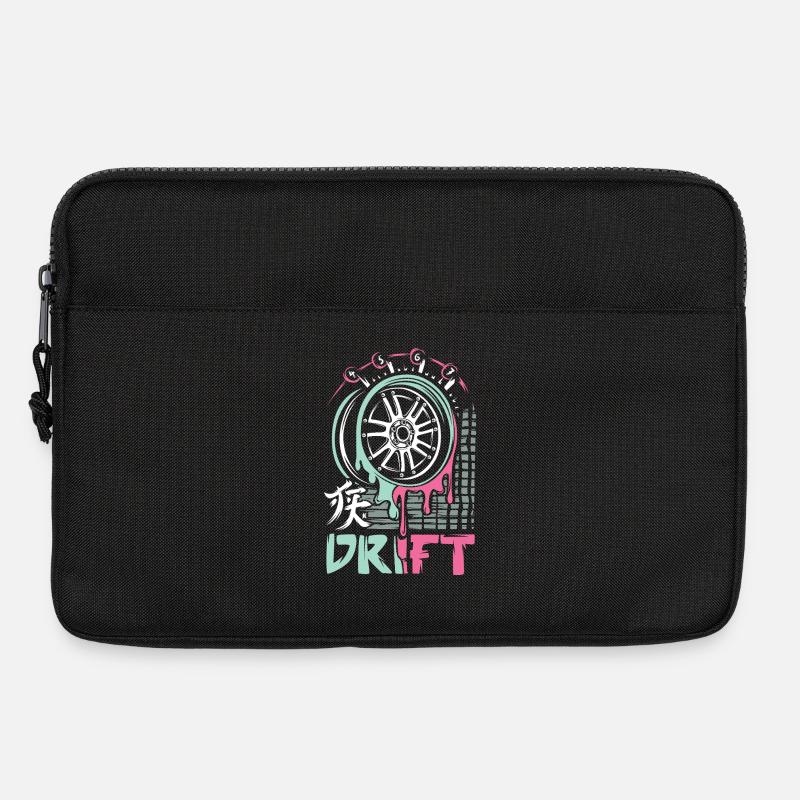 JDM Drift Felge – Japanische Auto Tuning Kunst - Laptoptasche 13" - Schwarz