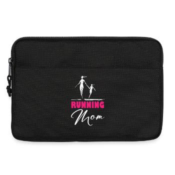 Maman qui court - Sacoche pour ordinateur portable 13 pouces - noir - Devant