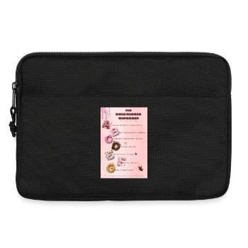 Affiche de l’alphabet du beignet émaillé sacré A–G - Sacoche pour ordinateur portable 13 pouces - noir - Devant