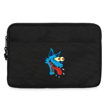 Loup de dessin animé amoureux - Sacoche pour ordinateur portable 13 pouces - noir - Devant