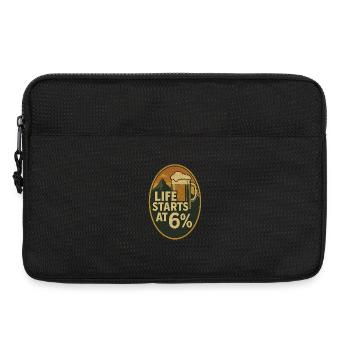Das Leben beginnt bei 6% - Laptoptasche 13" - Schwarz - Vorne
