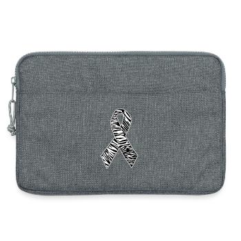 Zebra Print Bewusstseinsband - Laptoptasche 13" - Grau meliert - Vorne
