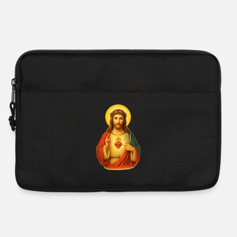Kitschiger Herz Jesus Christus | Jesus Christ - Laptoptasche 13" - Schwarz