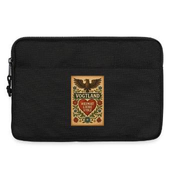 Vogtland Heimat Herz Adler - Laptoptasche 13" - Schwarz - Vorne