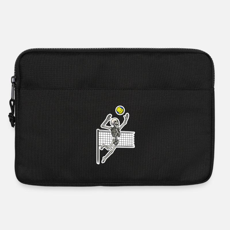 Volleyball-Skelett-Spike - Laptoptasche 13" - Schwarz