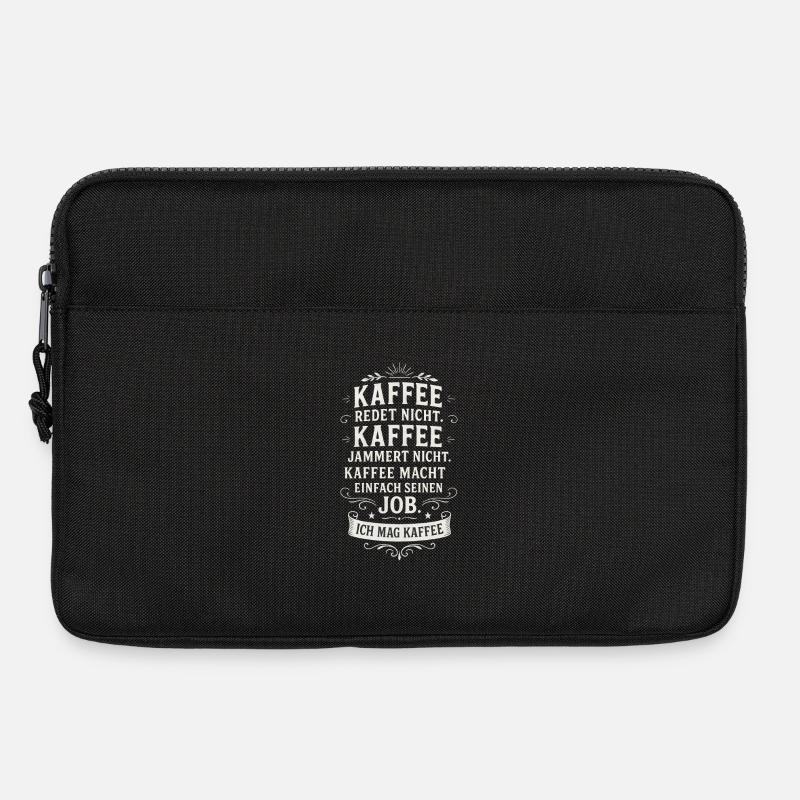 Kaffee lustiger Kaffeespruch Büro - Laptoptasche 13" - Schwarz