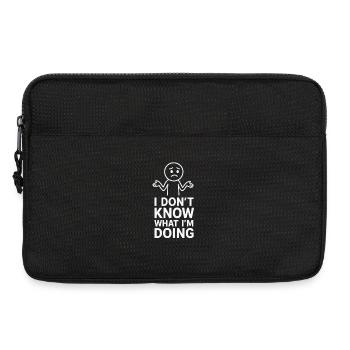 Verwirrter Ausdruckssprint für Humor und Ausdruck - Laptoptasche 13" - Schwarz - Vorne