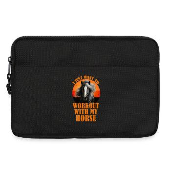 I just want to train with my horse - Laptop bag 13" - black - Front