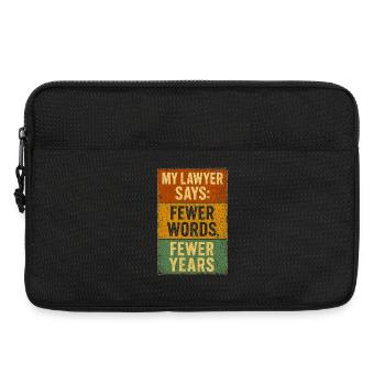 Citation d’avocat humoristique T-Shirt Design - Sacoche pour ordinateur portable 13 pouces - noir - Devant