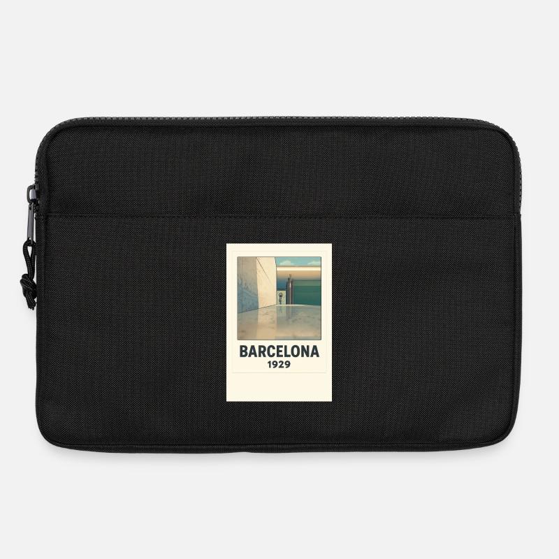 Barcelona 1929 Architekturstil Poster - Laptoptasche 13" - Schwarz