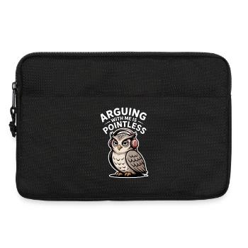 Discuter avec moi est inutile - Sacoche pour ordinateur portable 13 pouces - noir - Devant