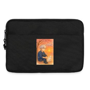 "Sakura Night – Mount Fuji unter Sternen" - Laptoptasche 13" - Schwarz - Vorne