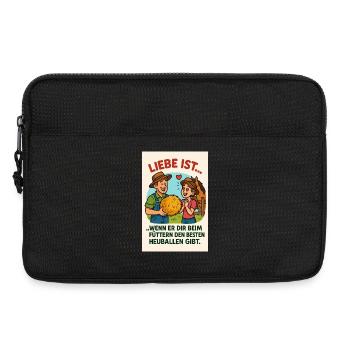 Liebe ist bester Heuballen - Laptoptasche 13" - Schwarz - Vorne