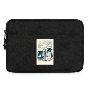 Schafherde im Weideland - Laptoptasche 13" - Schwarz - Vorne