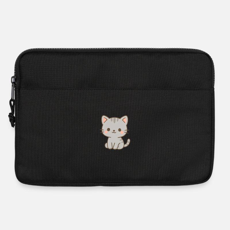 Cute Cat Electrical Pattern Design - Laptop bag 13" - black