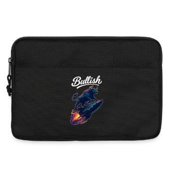 Aktien Bulle Stier Chart Gewinn Rakete Geschenk - Laptoptasche 13" - Schwarz - Vorne
