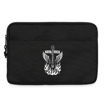 Blitzgitarre mit Flügeln und Flammen - Laptoptasche 13" - Schwarz - Vorne