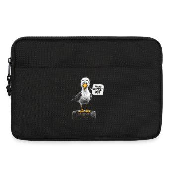 Watt guckst du? Freche Möwe – Nordsee Humor - Laptoptasche 13" - Schwarz - Vorne