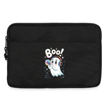 Boo Süßer Kopfhörer Geist mit Seifenblase - Laptoptasche 13" - Schwarz - Vorne