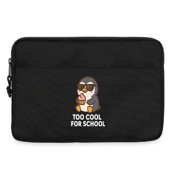 Fight school stress penguin design - Laptop bag 13" - black - Front