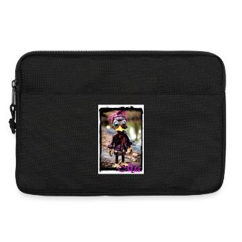 Eingängiges Steampunk-Maskottchen Mädchen Street - Laptoptasche 13" - Schwarz - Vorne