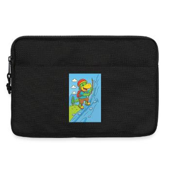 kleiner Dino klettert - Laptoptasche 13" - Schwarz - Vorne