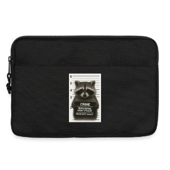 Raccoon – heart theft with a system - Laptop bag 13" - black - Front