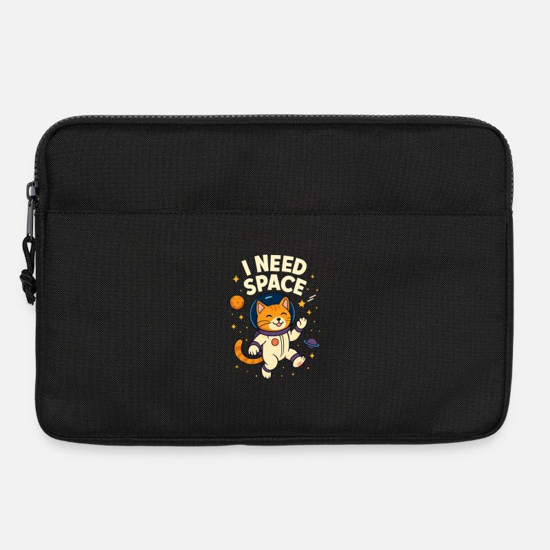 Cute Space Astronaut Cat - Laptop bag 13" - black