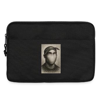 Masque artistique sans visage - Sacoche pour ordinateur portable 13 pouces - noir - Devant