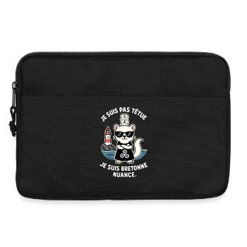 Ich bin nicht stur hermine bretonne humor bretagne - Laptoptasche 13" - Schwarz - Vorne