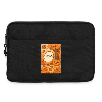 Halloween Cute Ghosts in Autumn - Laptop bag 13" - black - Front