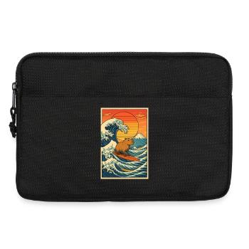 Capybara Surfing - Laptop bag 13" - black - Front