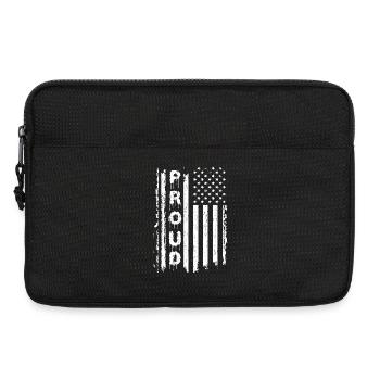 American Flags and Text Graphics - Laptop bag 13" - black - Front