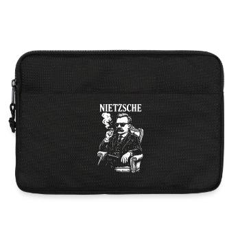 Nietzsche raucht als Mafia-Guru eine Zigarre - Laptoptasche 13" - Schwarz - Vorne