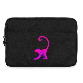 Neon Pink Monkey - Laptop bag 13" - black - Front