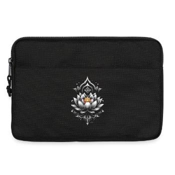 Lotus Metallic Mandala - Laptoptasche 13" - Schwarz - Vorne