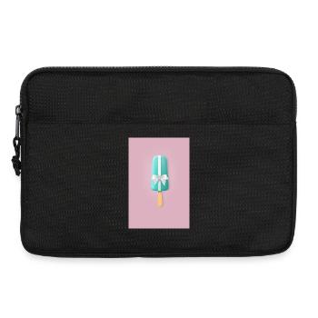 Popsicles with bow – Sweet gift - Laptop bag 13" - black - Front