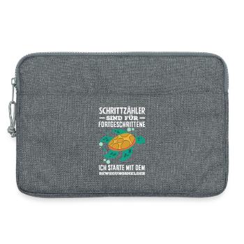 Podomètre? J’utilise le détecteur de mouvement - Sacoche pour ordinateur portable 13 pouces - gris chiné - Devant