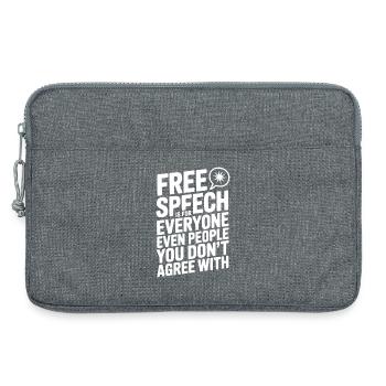 La liberté d’expression est pour tout le monde, même pour les gens que vous n’aimez pas - Sacoche pour ordinateur portable 13 pouces - gris chiné - Devant